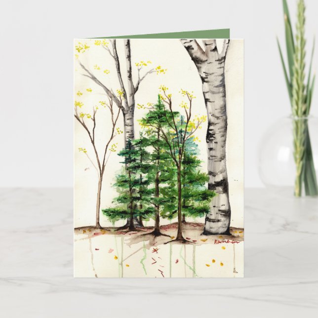 trees all occasion greeting card (Front)