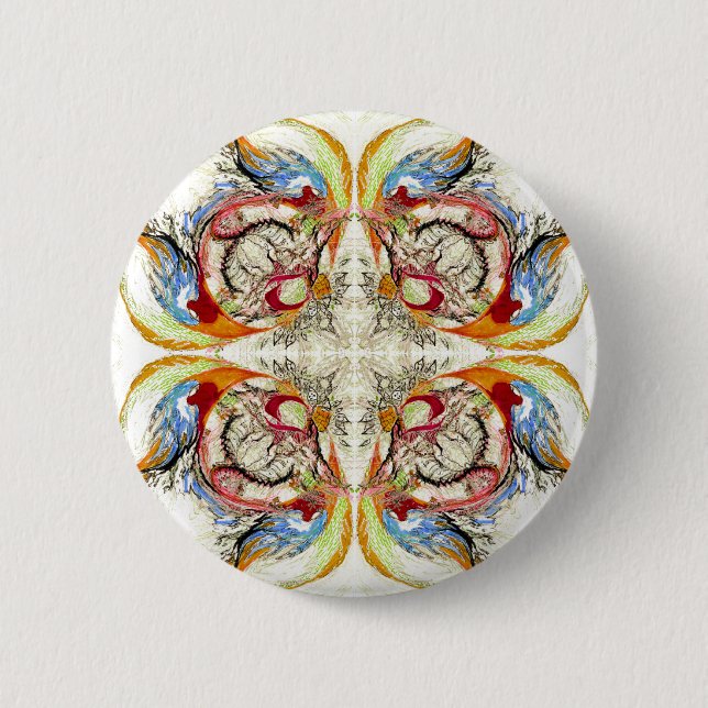 Trees and Birds fantasy 6 Cm Round Badge (Front)