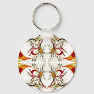Trees and Birds fantasy Key Ring