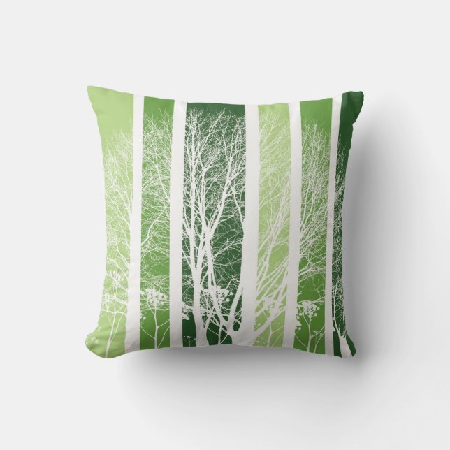 Tree's and Fresh Green Colours Cushion (Front)