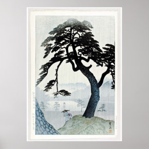Trees and Lake Scene Ukiyo–e Poster