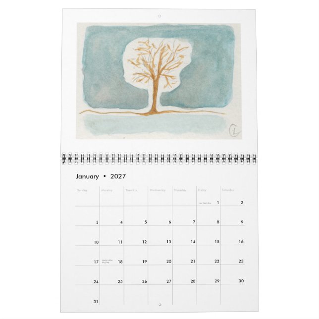 Trees and Mountains 2011 Calendar (Jan 2027)
