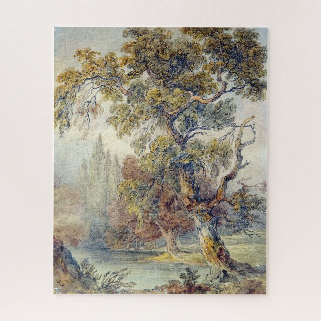 Trees and Pond (by John Ruskin) Jigsaw Puzzle (Vertical)