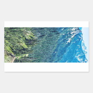 Trees and Ridges Rectangular Sticker