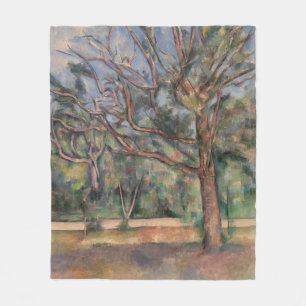 Trees and Road, Post Impressionist Landscape Fleece Blanket