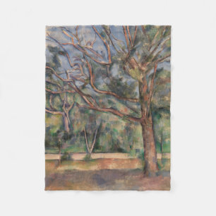 Trees and Road, Post Impressionist Landscape Fleece Blanket