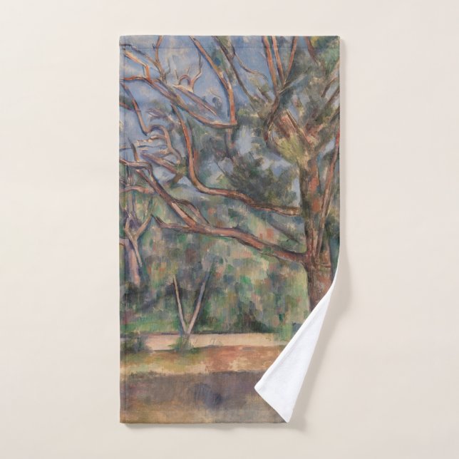 Trees and Road, Post Impressionist Landscape Hand Towel (Hand Towel)