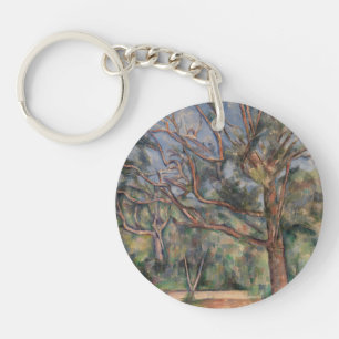 Trees and Road, Post Impressionist Landscape Key Ring