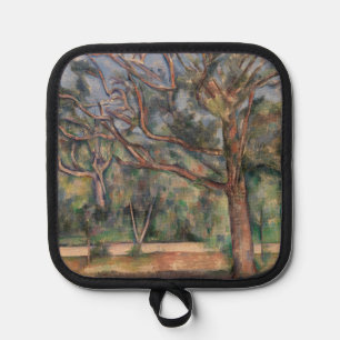 Trees and Road, Post Impressionist Landscape Pot Holder