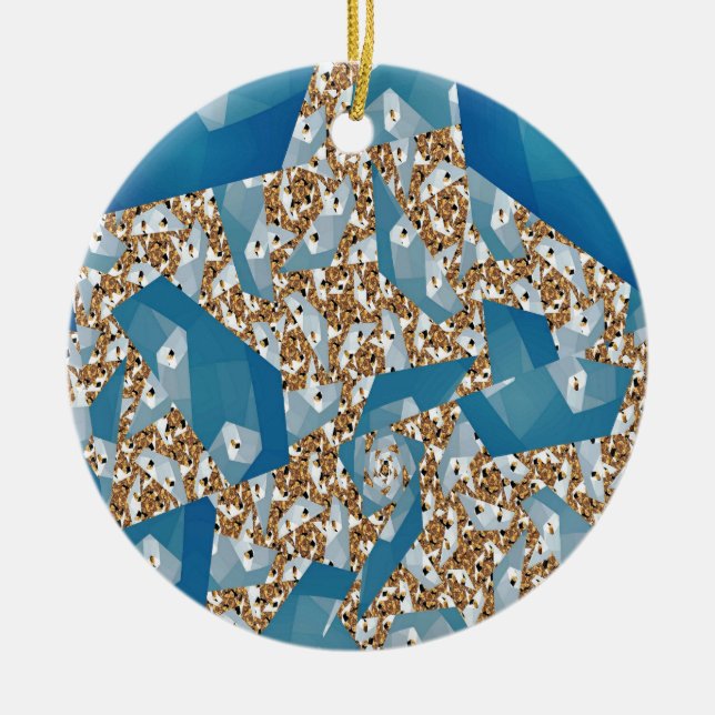 TREES AND SKY CERAMIC TREE DECORATION (Front)