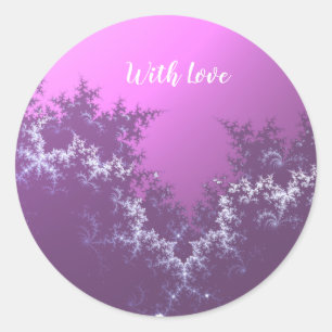 Trees and Sky Mandelbrot Classic Round Sticker