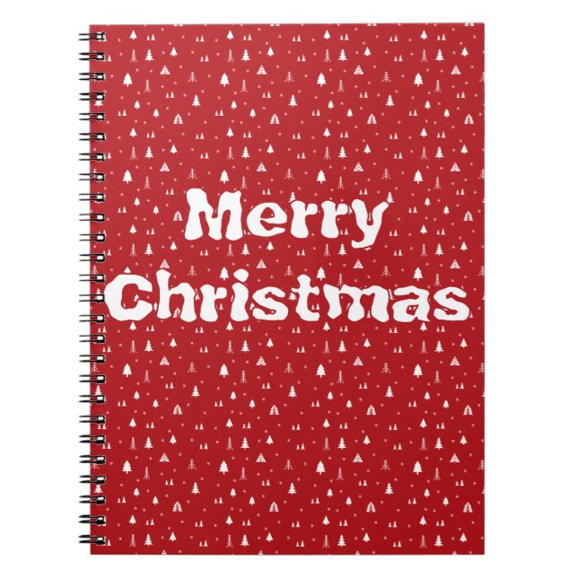 Trees and Snowflakes Christmas Notebook (Front)