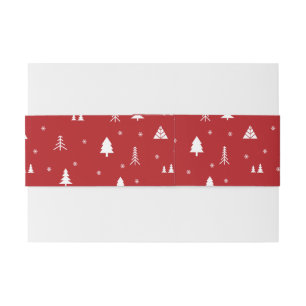 Trees and Snowflakes Invitation Belly Band