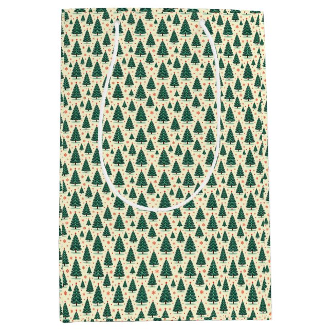 Trees and Snowflakes Medium Gift Bag (Front)