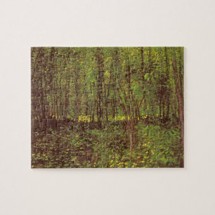 Trees and Undergrowth by Vincent van Gogh Jigsaw Puzzle