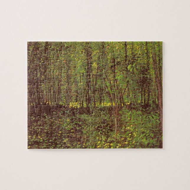 Trees and Undergrowth by Vincent van Gogh Jigsaw Puzzle (Horizontal)