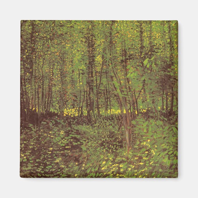 Trees and Undergrowth by Vincent van Gogh Magnet (Front)