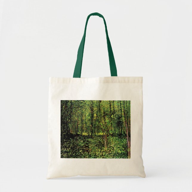 Trees and Undergrowth by Vincent van Gogh Tote Bag (Front)