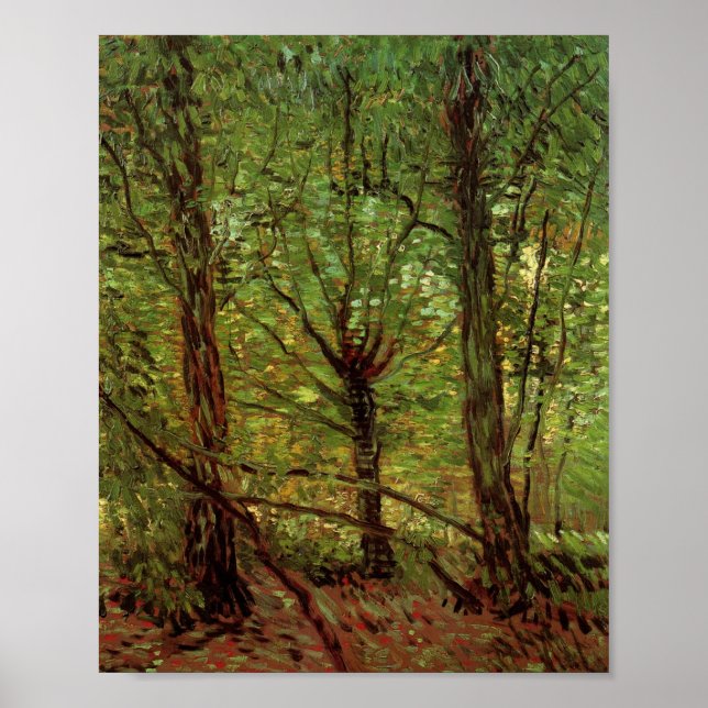 Trees and Undergrowth Van Gogh Fine Art Poster (Front)