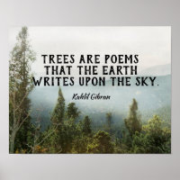 Trees Are Poems literary Kahlil Gibran quote 