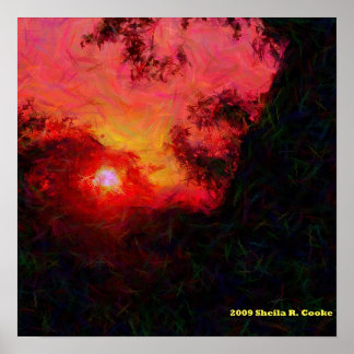 Trees at Evensong Poster