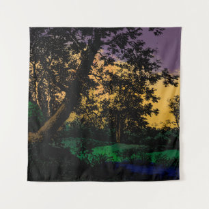 Trees at Sunset Tapestry
