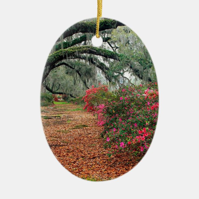 Trees Azaleas Oaks Magnolia Charleston Ceramic Tree Decoration (Front)