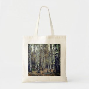 Trees Birch Forrest Autumn Photo Budget Tote