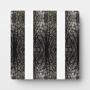 Trees black and white plaque