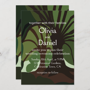 Trees Botanical Nature Destination Wedding Invitation