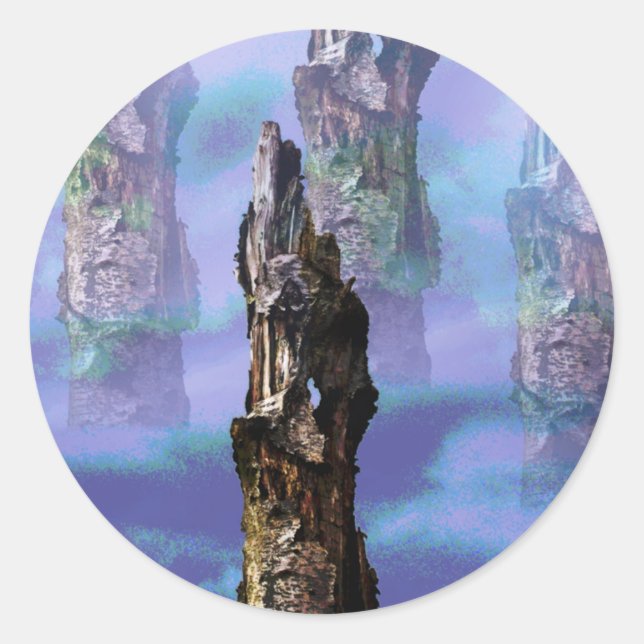 TREES CLASSIC ROUND STICKER (Front)