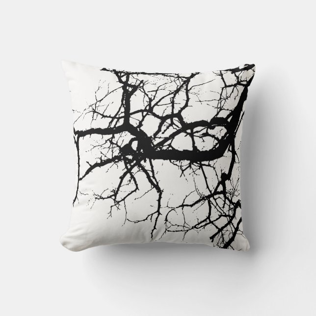 Tree's dark branches cushion (Front)
