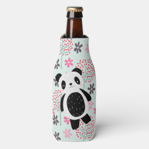 Trees, Flowers, and Panda Bears Bottle Cooler