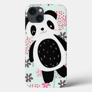 Trees, Flowers, and Panda Bears iPhone 13 Case