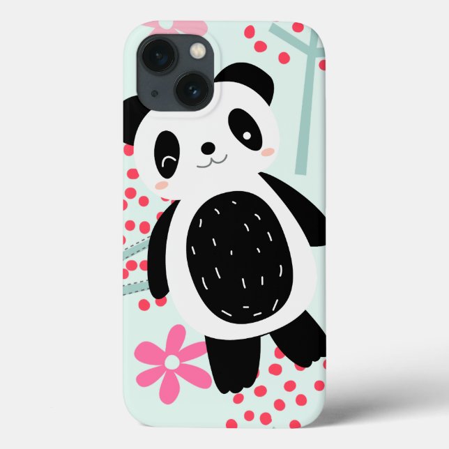 Trees, Flowers, and Panda Bears Case-Mate iPhone Case (Back)