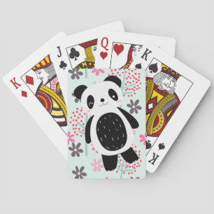 Trees, Flowers, and Panda Bears Playing Cards