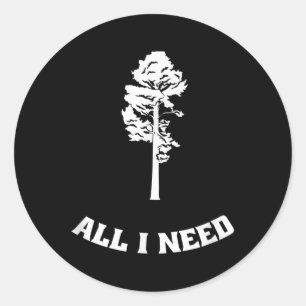 Trees Forest Forest Nature Walking Environmental Classic Round Sticker