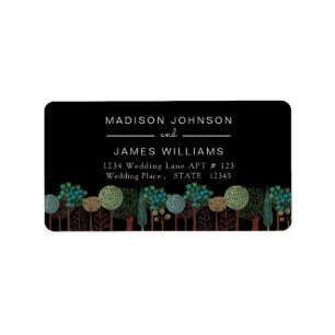 Trees Forest Woodland   Wedding   Address Labels