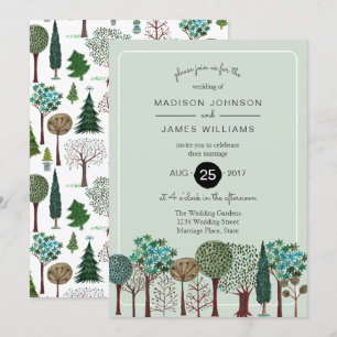 Trees Forest Woodland   Wedding   Invitation