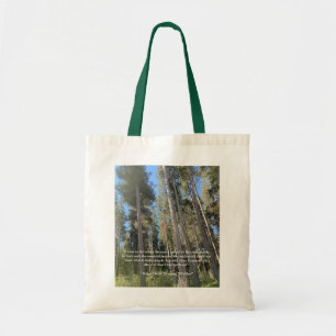 Trees Forest Woods Thoreau Inspirational Quote Tote Bag