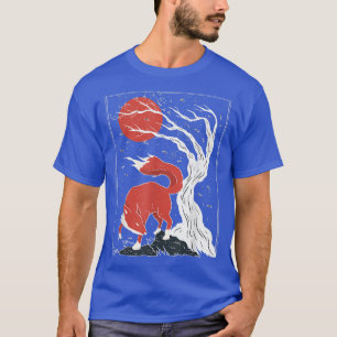 Trees Foxes Forests Wildlife Night T-Shirt