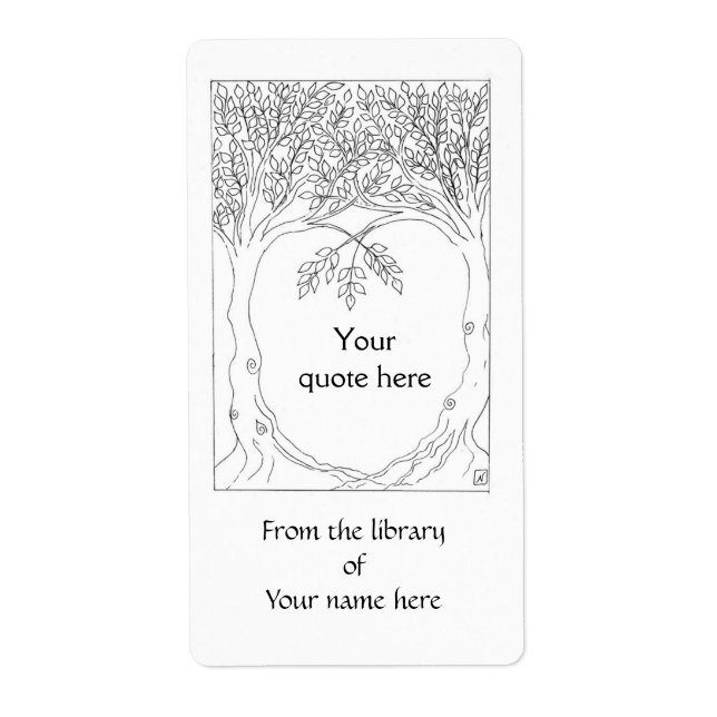 Trees Growing Together Book Plate (Front)