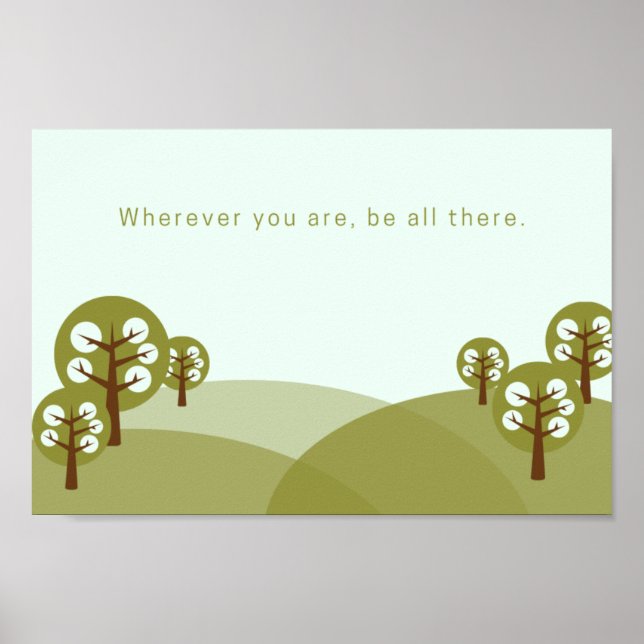 Trees Illustration Spring Poster (Front)