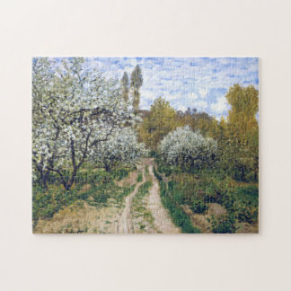 Trees in Bloom Monet Fine Art Jigsaw Puzzle