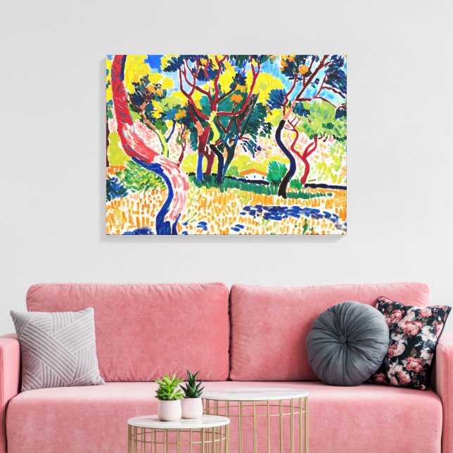 Trees in Collioure | Andre Derain | Canvas Print (Insitu(LivingRoom))