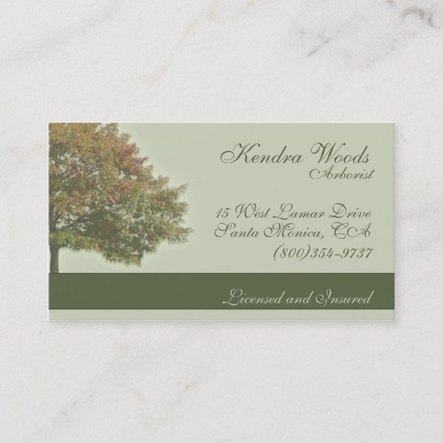 Trees in Fall Business Card (Front)