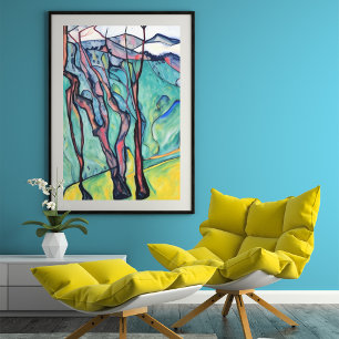Trees in the Foothills unframed Poster