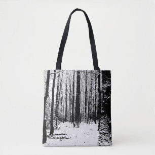 Trees in the snow Tote bag