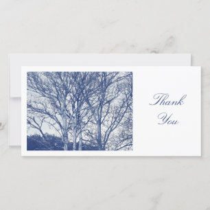Trees in Winter - Cyanotype Effect - Thank You
