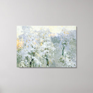 Trees in Wintry Silver, 1910 Canvas Print